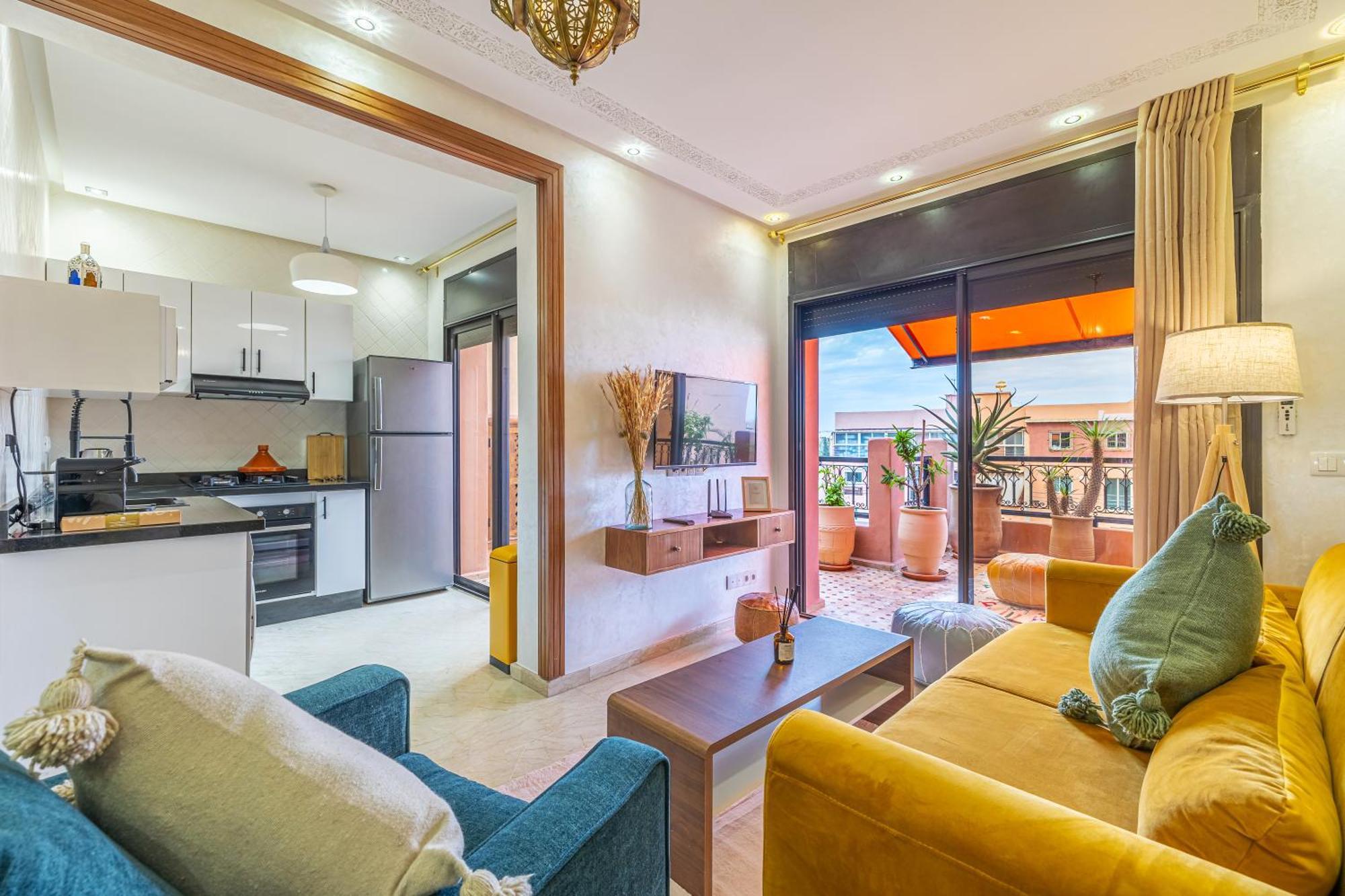 Le Jasmin - Appartement Authentique A Gueliz Marrakesh Exterior foto